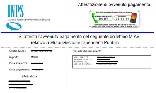 bollettino mutuo inps