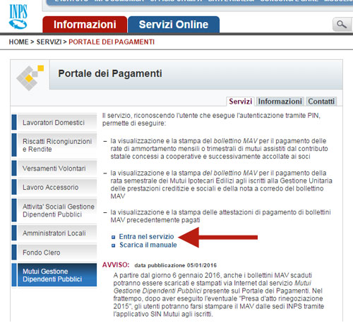 bollettino mutuo inps